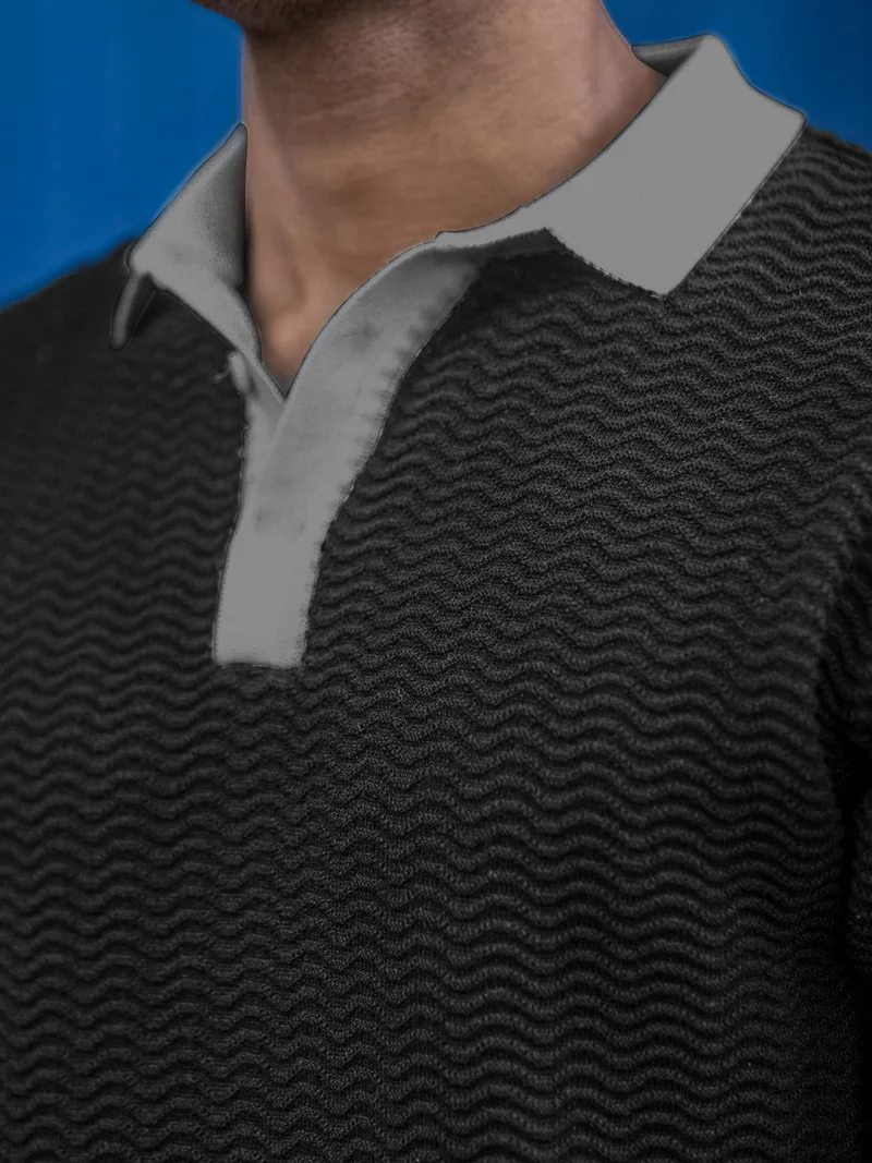 مانياك Maniac Mens Printed Round Neck Half Sleeve Navy and White Cotton Tshirt